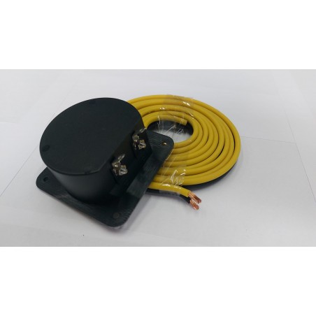 GROUND ZERO Vaschetta MORSETTIERA CONTATTIERA + 2,5mt Cavo 4mm  Per Cavi Fino A max 6 Mm²