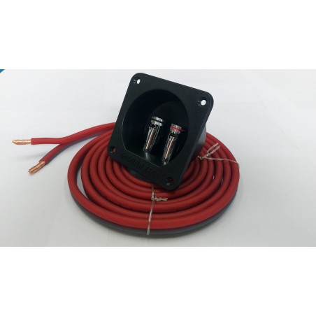 GROUND ZERO Vaschetta PRO SERIES MORSETTIERA CONTATTIERA + 2,5mt Cavo 10mm OFC 100% RAME