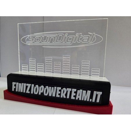 Lampada Retroilluminata A Led Con Logo Personalizzato Inciso A CNC SounDigital