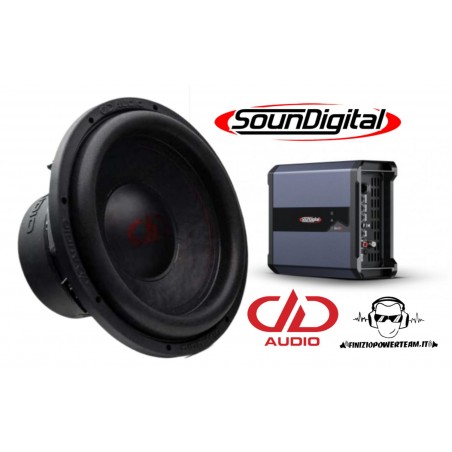 BassPack Power SD15e Con Subwoofer DD 38 Cm + Amplificatore SounDigital da 1200 Watt Rms