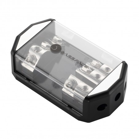 BASS FACE DIS1/3ANL Portafusibile Distributore 1 Ingresso 1x50 3 Uscite 20mm Con 3 Fusibili ANL a Scelta
