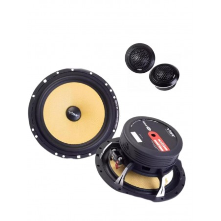 VIBE BLACKAIR6A-V4 Kit 2 Vie 16 Cm SQ Predisposizione Auto 165mm ALTOPARLANTI Woofer e Tweeter
