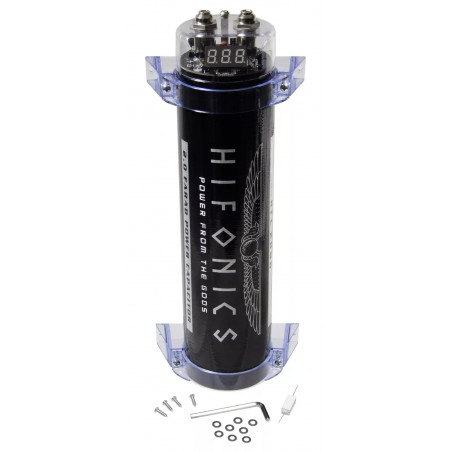 Hifonics HFC2000 Condensatore Con Voltometro 2 Farad Per Impianto Car Audio