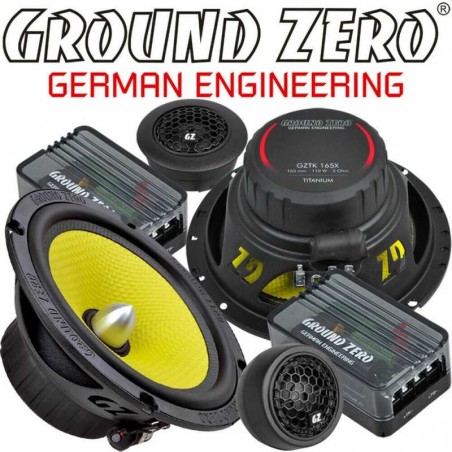 GROUND ZERO SoundPak5 Impianto completo Amplificatore 5 Canali 8 Casse Subwoofer