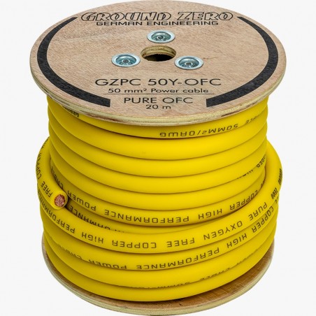 GROUND ZERO Cavi Ø 50 Mm² OFC 100% RAME PREMIUM Quality Cavo 50mm Positivo Alimentazione