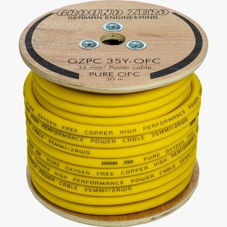 GROUND ZERO Cavi Ø 35 Mm² OFC 100% RAME PREMIUM Quality Cavo 35mm Positivo Alimentazione
