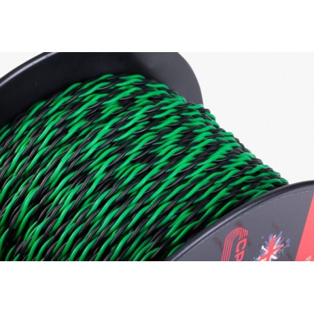 Bobina 150 Metri Cavo Di Qualità 2 X 0,5mm OFC 100% RAME Cavi Casse Bipolare Nero/Verde Vibe Audio
