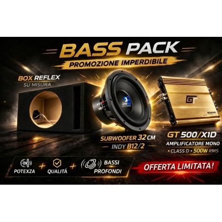 Bass Face BassPack BF 30X Amplificatore 500 Watt Rms + Subwoofer + Box
