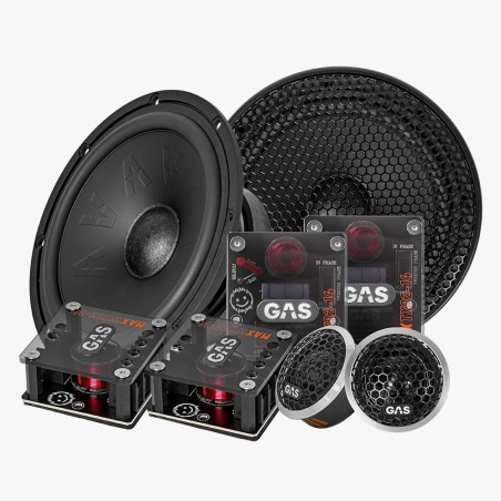 GAS MAX K2-64 KIT ALTOPARLANTI 16 Cm 2 VIE SQ AUDIOPHILE 260 Watt CASSE 165mm Woofer Tweeter Per Auto
