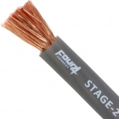 Cavo Installazione 4 awg OFC 100% RAME 20 mm Cavi alimentazione positivo 20mm GRIGIO Premium Quality