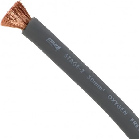 Cavo Installazione 0 awg OFC 100% RAME 50 mm Cavi alimentazione positivo 50mm Grigio Premium Quality