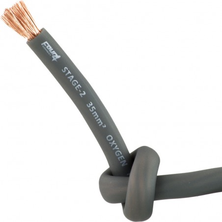 Cavo Installazione 35 mm OFC 100% RAME 2 awg Cavi alimentazione positivo 35mm Grigio Premium Quality