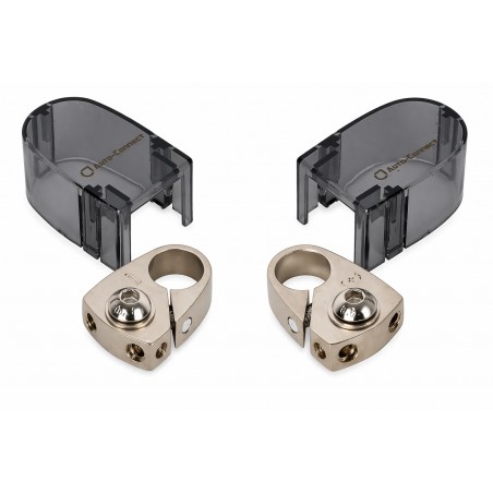 AC CMB COPPIA Morsetti batteria positivo e negativo con connettore M8 e 2 connessioni da 10 mm² Terminali batteria