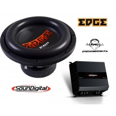 BassPack Sx30 Subwoofer EDGE 30 Cm + Amplificatore Soundigital 1200 Watt Rms