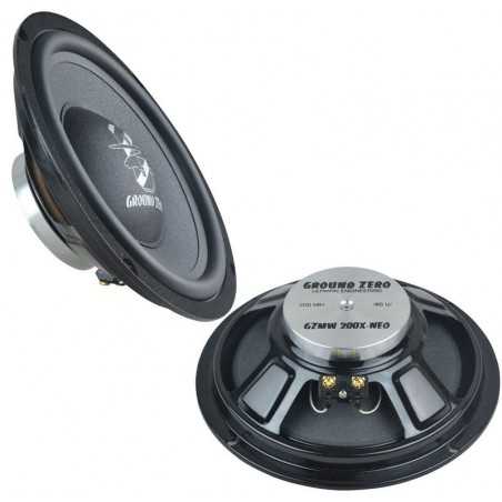 COPPIA GROUND ZERO mid woofer 20 cm GZMW 200X-NEO ultra sottili slim neodimio