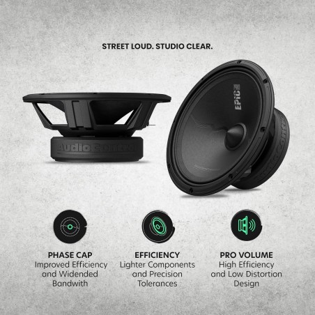 AudioControl EPICPRO8X COPPIA MidWoofer 20 Cm Alta Efficienza