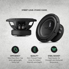 Audiocontrol EPICX8D4 Subwoofer 20cm 2x4 Ohm 500 Watt RMS