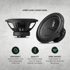 Audiocontrol EPICX12D4 Subwoofer 30cm  2x4 Ohm  500 W RMS