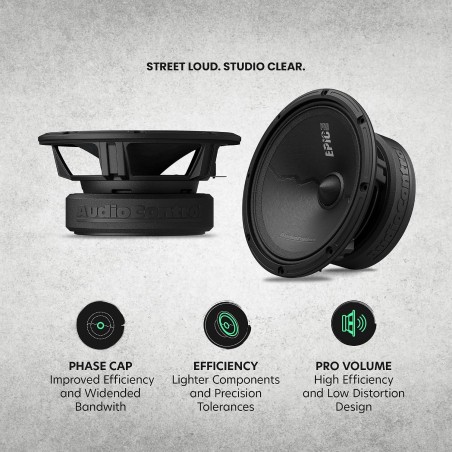 AudioControl EPICPRO6X COPPIA MidWoofer 16 Cm Alta Efficienza predisposizioni auto 165mm