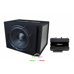 BassPack Ground Zero GD 4 Subwoofer da 25 In cassa + Amplificatore SounDigital  400 watt rms