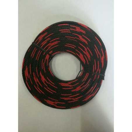 10 Metri Calza Antitaglio 25m espandibile max cavi 50mm Guaina telata Rosso nera