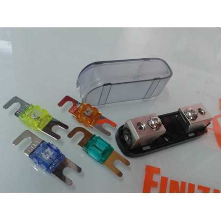 Portafusibile + 4 Fusibili 40 60 100 150 ampere o a scelta mini anl fusibile afc