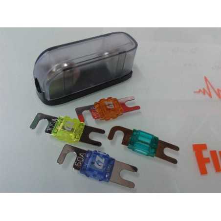Portafusibile + 4 Fusibili 40 60 100 150 ampere o a scelta mini anl fusibile afc