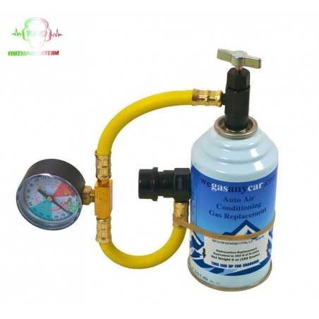 Kit di ricarica Auto aria condizionata fai da te air Con Top up Topup Refi gas PER AUTOVETTURE fino al 2012