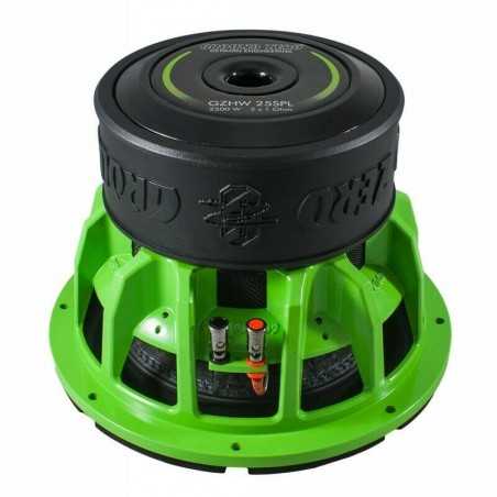 Subwoofer Ground Zero GZHW 25SPL GREEN EDITION da 25 cm  2500 Watt 2x1Ω  25cm verde