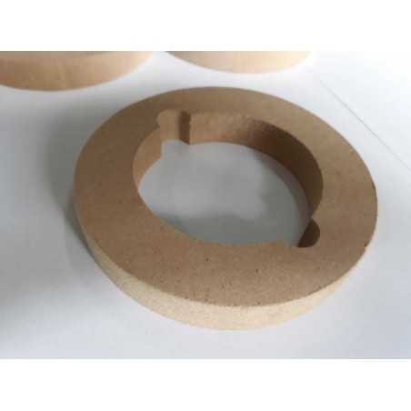4 Coppie ANELLI Supporto Tweeter bullet anello mdf 100mm Legno MDF (8 Pezzi )