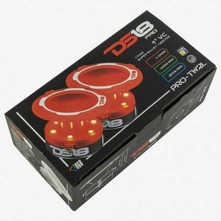 COPPIA Tweeter DS18 PRO TW 2 Super Bullet audio SPL compressione DS 18 auto RGB