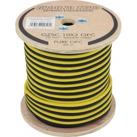 GROUND ZERO Cavo Ø 2 x 10mm OFC 100% RAME cavi casse altoparlanti 10 mm bipolare