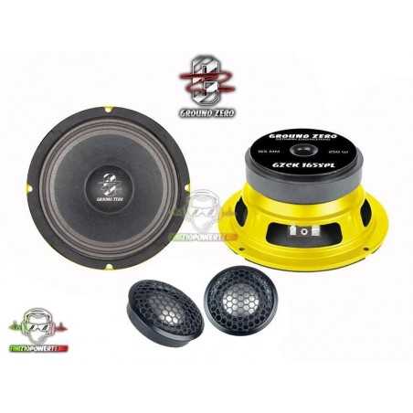 Ground Zero Kit SPL Pak 2 vie 16cm Mid Woofer Tweeter predisposizione auto 165mm