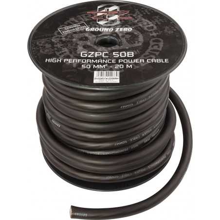 Bobina 20 mt cavo Ground Zero GZPC 50B Positivo 50 mm x alimentazione auto 0 awg