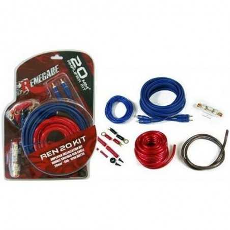 KIT cavi 20mm alimentazione portafusibile rca cavo cablaggio amplificatore auto