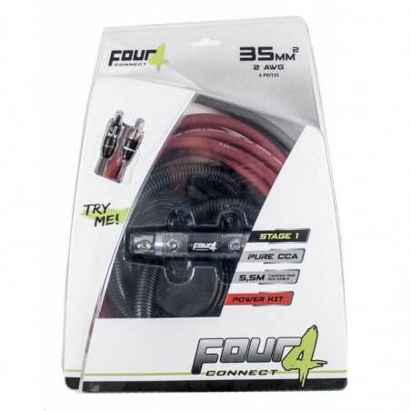 Kit Cavi Auto 2 awg Ø 35mm Rca alimentazione massa portafusibile anl positivo