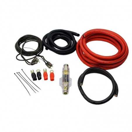 Kit Cavi Auto 0 awg Ø 50 mm Portafusibile Cavo Rca alimentazione 50mm positivo
