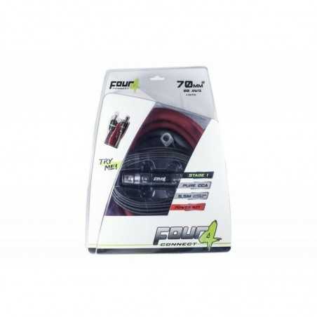 Kit Cavi Auto 00 awg Ø 70 mm² Portafusibile Cavo Rca alimentazione 70mm positivo