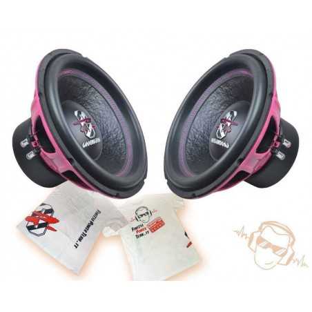 BassPack Pink COPPIA Subwoofer Ground Zero GZIW 12SPL 1000 Watt 30 cm +T-Shirts