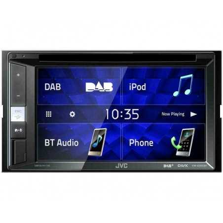 JVC KW-V255DBT Autoradio 2 din Monitor DOPPIO DAB 3 RCA USB filtro 3 vie attivo