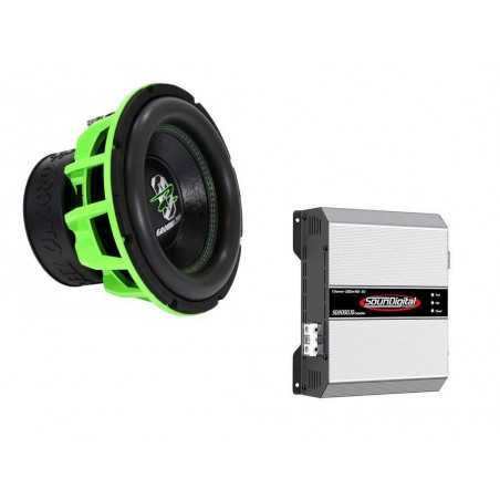 BassPack GG Subwoofer Ground Zero da 30 + Amplificatore SounDigital 2000 w rms
