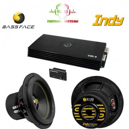 Bass Face BassPack Destroyer  - Amplificatore 2400 Watt rms + 2 Subwoofer da 30 cm  + Kit Cavi