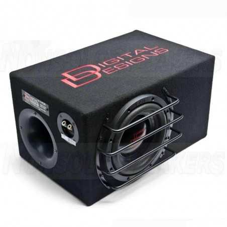 Subwoofer 20cm in cassa DD LE-M08D-D2 2x2Ω 500 Watt box auto Digital Designs