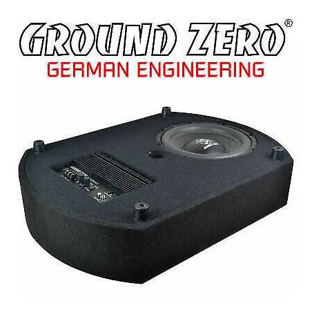 Ground Zero Subwoofer GZCS 10SUB-ACT Subwoofer Amplificato in cassa per  vano ruota di scorta