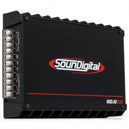 Amplificatore SounDigital 800.4D Evo 4 Canali 800 Watt rms Versione 4Ω Classe D