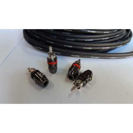 DD AUDIO Kit Z wire RCA connector + Cable : 5 metri Cavo + 4 RCA cavi ALTA Qualità