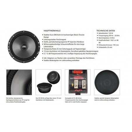 Spectron kit 2 vie 16 cm per predisposizione auto CASSE ALTOPARLANTI 165mm