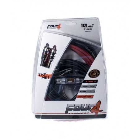 Kit Cavi Installazione 10mm OFC 100% RAME 10 mm Cavo Rca alimentazione massa portafusibile e accessori