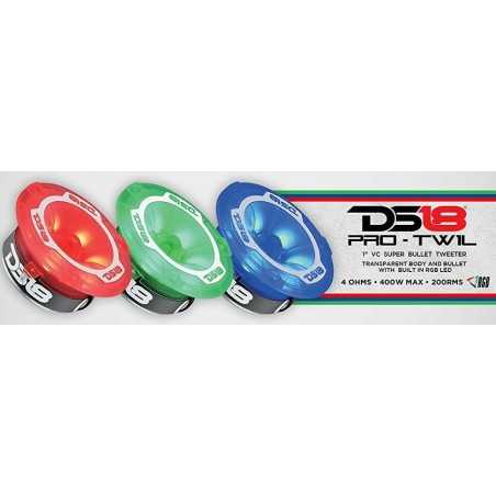 COPPIA Tweeter DS18 PRO TW110 Super Bullet audio SPL compressione DS 18 auto RGB
