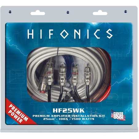 HIFONICS HF25WK Kit Cavi Auto 25 Mm² Per Installazione Amplificatore Cavo 25mm Auto Rca